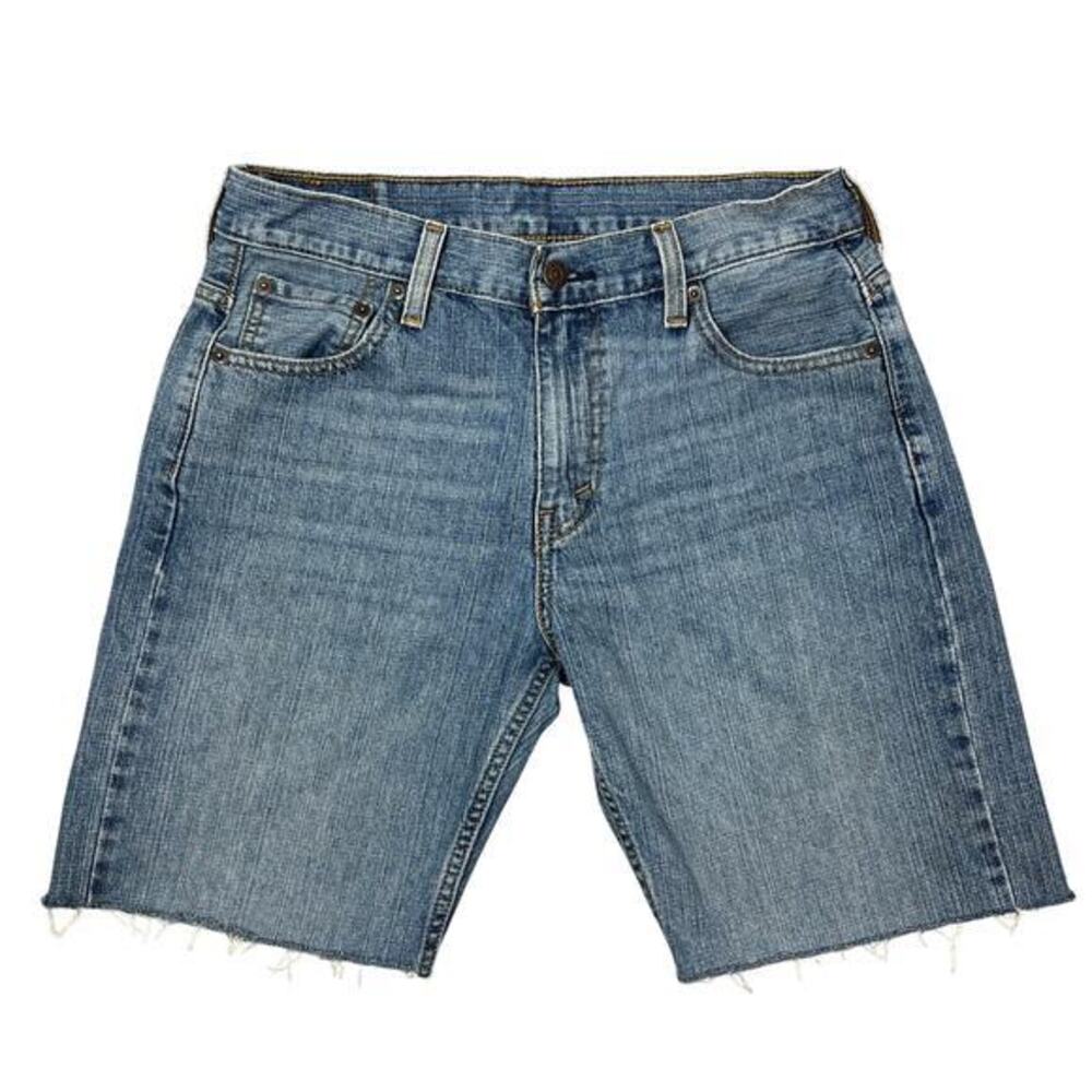 Levi's 569 Dad Jean Shorts Men's 30" Blue Loose Fit Cutoffs Grunge Jorts Retro